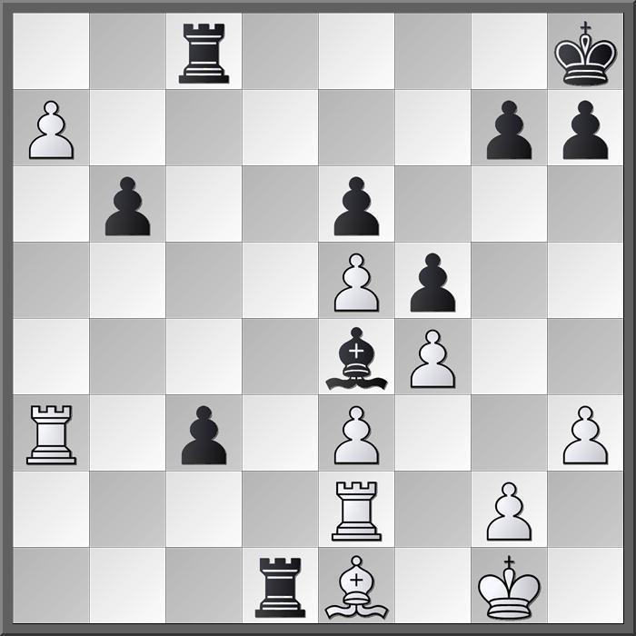Die zich nog een maal van zijn vriendelijkste zijde toont: 37 Td1? Kijk op de zaak na: 18 Lxe5 19.dxe5 De7 20.f4 b5 21.Le2 Ld5 22.Db2 Pe4 23.
