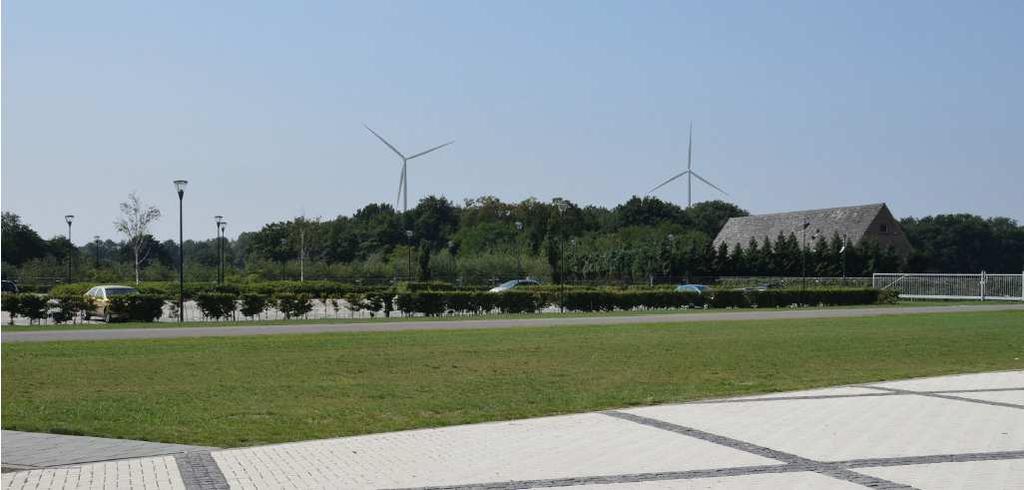 Landschap Ontwerp van de windturbines: Innovatoren, Venlo Deel opstelling te zien boven