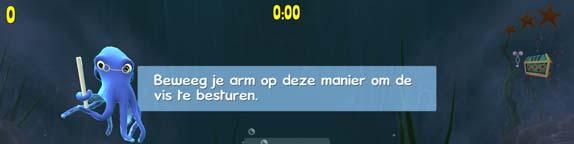 Het spel wil niet starten, maar blijft hangen bij Beweeg je arm