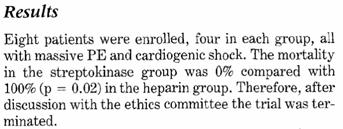 Trombolyse longembolieën tijdens cardiac arrest Trombolyse longembolieën bij shock heparine n=21 r-tpa n=21 leeftijd (jaren) 66 60 0,28 witnessed arrest, (%) 21 (100)