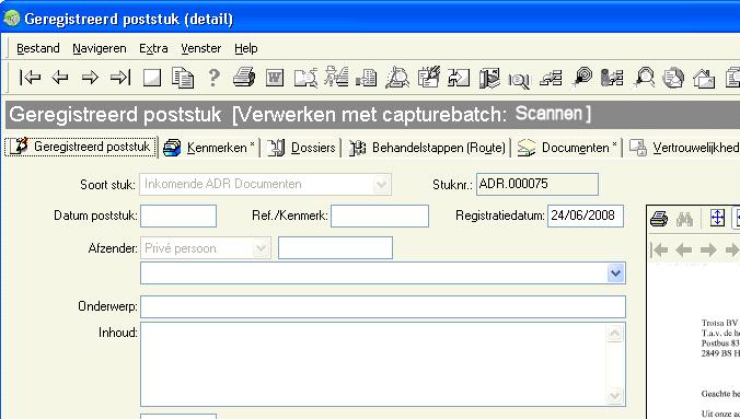 Verwerkte documenten kunnen naderhand ook handmatig uit de batch verwijderd worden via een klik op. 5.