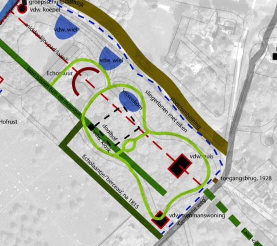 Perziken-, Ananassen-en andere Broeikasten, alsmede de benoodigde vaste Kribben voor Groenten en Vruchten, kapitale Boomgaarden en heerlijke Plantsoenen, Wandelingen doorsneden met