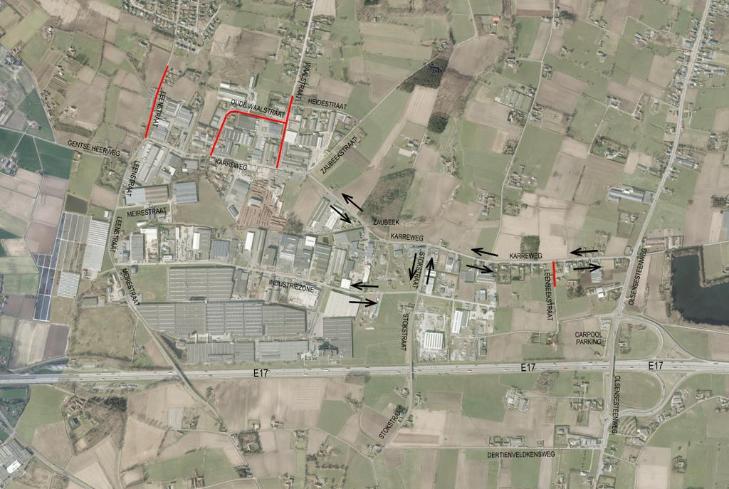 FASE 4 : o Leenbeekstraat o Periode : opvolgend op fase 3 : 30 werkdagen : ( eind januari 2016 april 2016 ) Leenbeekstraat, Leenstraat richting Zulte, Waalstraat en afzonderlijk hiervan de Oude