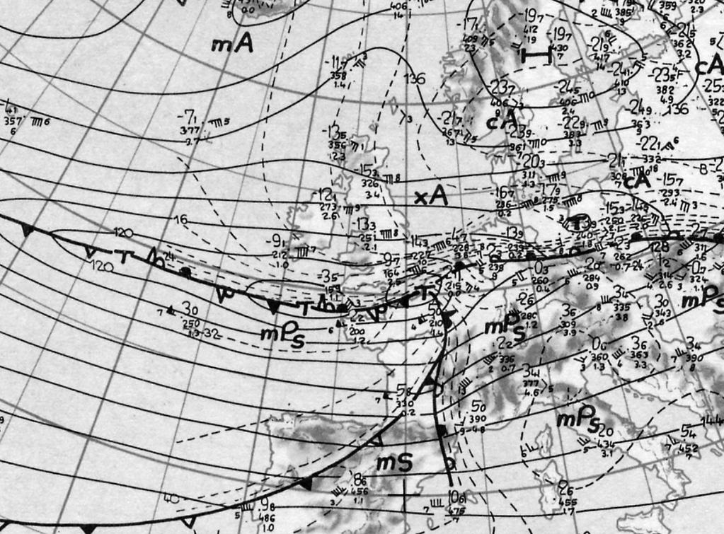 [850hPa-kaart-31/12/78 00z] Het front boven ons toont een