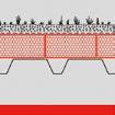 4.4 1 Geprofileerde staalplaat 2 FOAMGLAS READY BOARD, geplaatst met PC 11 3 Tweelaagse bitumineuze afdichting 4 Scheidings- / beschermlaag 5 Begroening (extensief) FOAMGLAS producteigenschappen
