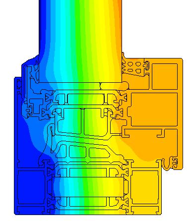 Thermische simulaties 60 C 80 C+ De C reeks wordt onderverdeeld in 2 isolatie-categorieën. De 60 C heeft een thermische onderbreking in polyamide van 24mm.