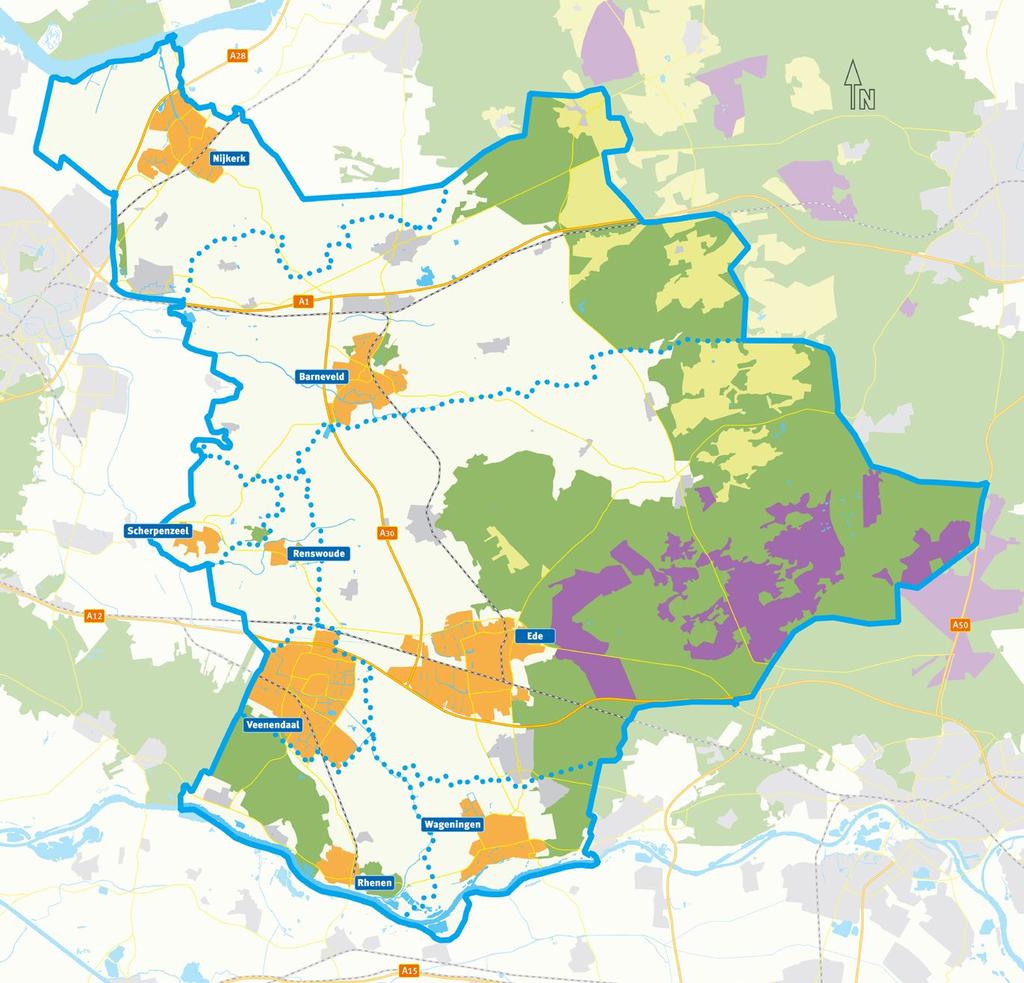 Bijlage 1 Kaart Regio FoodValley De Regio FoodValley is een samenwerkingsverband van 8 gemeenten: Gelderse