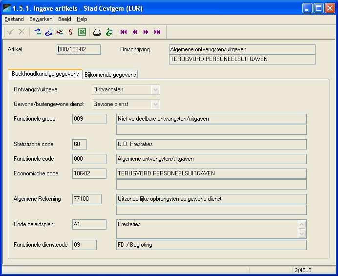 5 CODES BELEIDSPLAN KOPPELEN AAN ECONOMISCHE CODES De codes beleidsplan koppelen aan economische codes en functionele codes (bvb onderwijs).