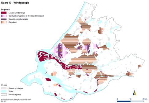 Figuur 3 - Kaart 10 Windenergie uit Verordening Ruimte De locatie Anna Wilhelminapolder is in deze kaart opgenomen. Zie rode omcirkeling.