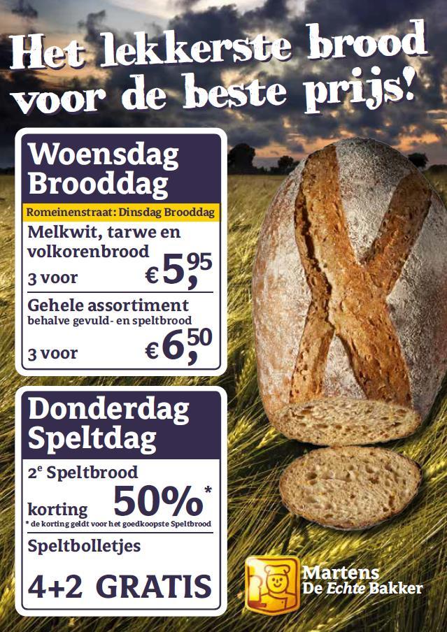 Elke zaterdag: 10 harde witte broodjes: 2.