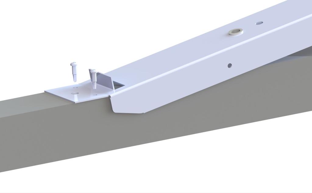 4 Montage Driehoeken 4.1 Monteren SolarTop op de grondprofielen. Positioneer de SolarTop-driehoeken op het grondprofiel en bevestig ze door middel van zelfsnijdende RVS schroeven (Ø6.