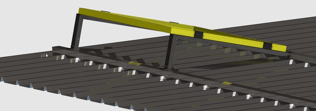 8 Steeldeck/ Damwand daken 8.1 SD Type 17 De grondprofielen worden vervangen door de extr07 profielen. De SolarTop driehoeken worden hierbij in de langsrichting van de dakplaat-golven gemonteerd.