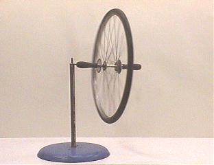 Opgave 7: Fietswiel (norm: 10 punten) In een experiment wordt een fietswiel in draaiing om zijn eigen as gebracht, waarbij het een hoeksnelheid ω krijgt.