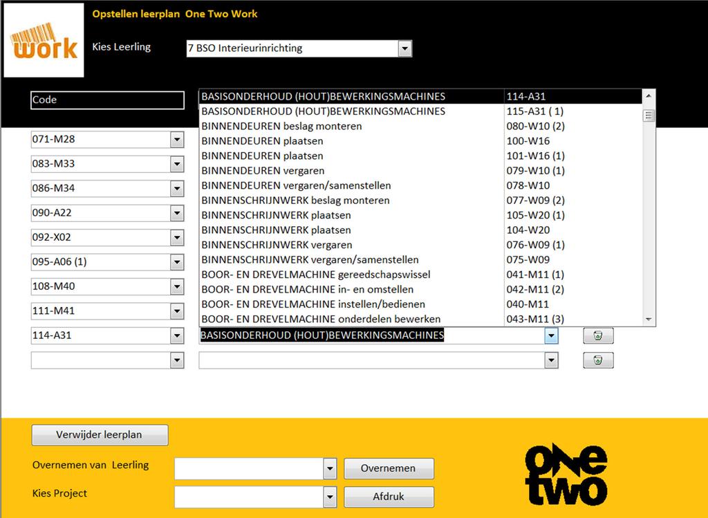 OP CHECK DE Standaard opleidingsprogramma (optioneel) Het aantal activiteiten in de database kan snel oplopen.