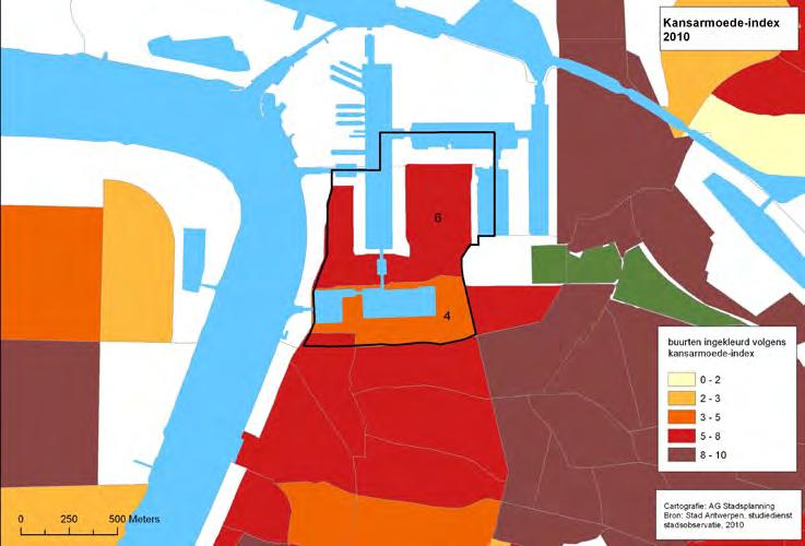 Het inkomen van de zuidelijke sector is altijd al hoog geweest. Kaart 16: Kansarmoede-index 2010 De kansarmoede-index wordt samengesteld uit drie indicatoren.