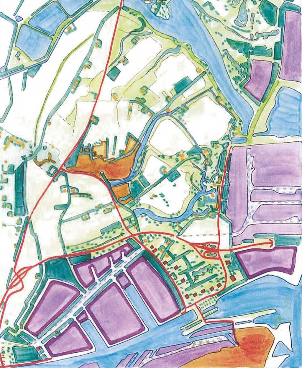 Landschapsuitvoeringsplan voor de Zeeuws-Vlaamse Kanaalzone Het streefbeeld binnen het landschapsuitvoeringsplan kenmerkt zich onder andere een kantoorlocatie in een groen parklandschap, industrie en