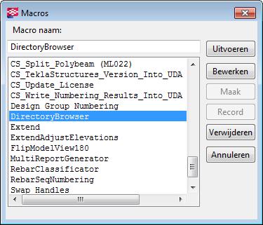 Macro DirectoryBrowser Om snel en eenvoudig naar het bestand user.