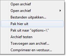 met het programma 7- zip.