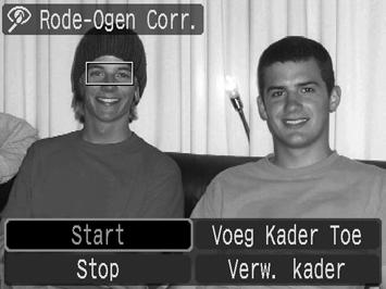 Weergeven en wissen 145 3 Corrigeer het beeld. 1. Gebruik de knop,, of om [Start] te selecteren. 2. Druk op de knop. 4 Sla het beeld op. 1. Gebruik de knop,, of om [Nieuw bestand] of [Overschrijven] te selecteren.