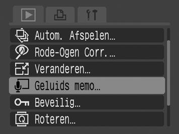 150 Weergeven en wissen 4 Sla het beeld op. 1. Gebruik de knop of om [OK] te selecteren. 2. Druk op de knop. De foto met het veranderde formaat wordt in een nieuw bestand opgeslagen.