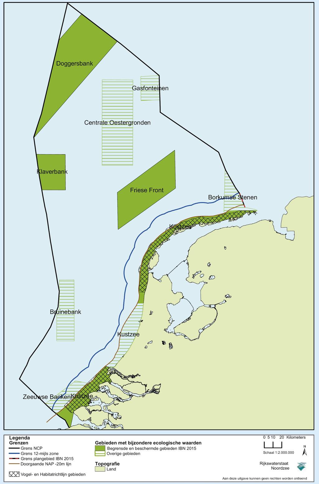 IBN2015 Met het IBN 2015 zijn grenzen vastgelegd van vier gebieden op de Noordzee waarvan de natuurwaarden extra bescherming krijgen.