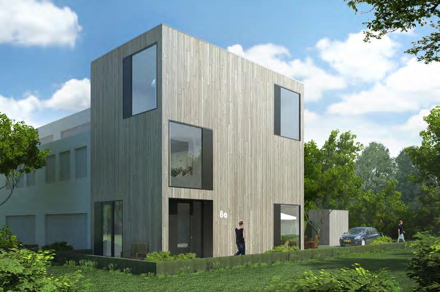 De entree ligt aan de zijkant en verdiept in de gevel om droog voor de deur te kunnen staan als het regent. De afmetingen, indeling en gevelmaterialen van de woning kunt u zelf bepalen.