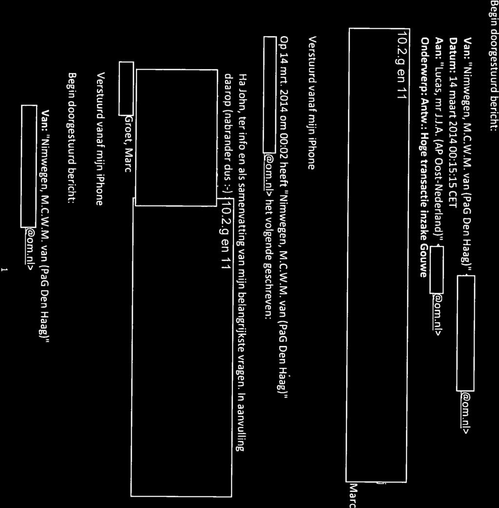 Iz Van: Verzonden: Aan: Onderwerp: (PaG Den Haag) Doedens. mr. A.E.M.