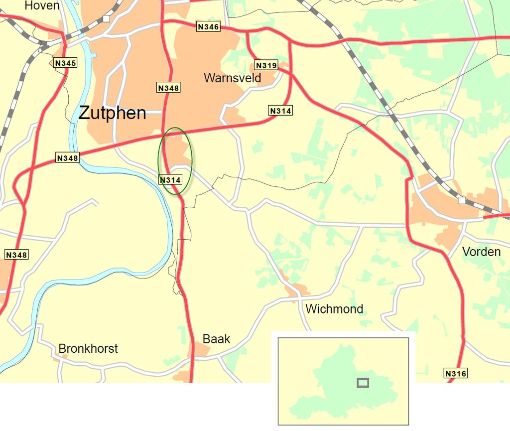 U-RV28 VJN2014 Naam: Zutphen - N314 Ontsluiting bedrijventerrein Gelderhorst Planjaar Uitvoering 2014 2014 Referentienummer: U-RV28 Regio: Stedendriehoek P.