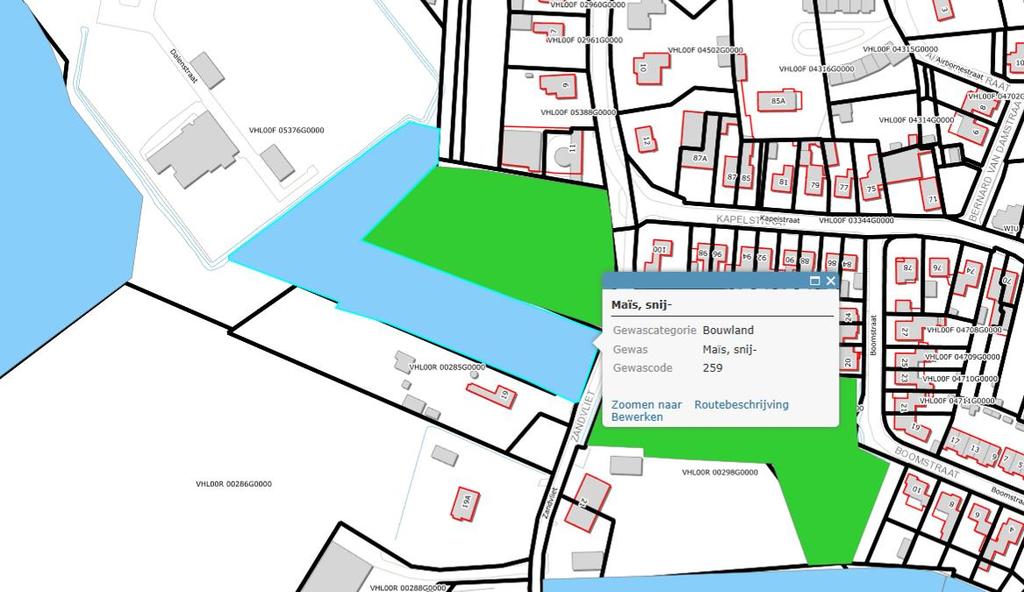 Perceel landbouwgrond te Veghel aan het Zandvliet: - Perceel landbouwgrond, totaal ter grootte van 00.43.80 hectaren. - Het perceel is thans in gebruik als maisland.