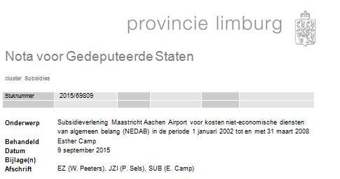 GS nota 9-9-2015 betreffende NEDAB subsidie MAA pagina 44 van 58 Stuk P GS nota met bijlage d.d. 9 september 2015 0.