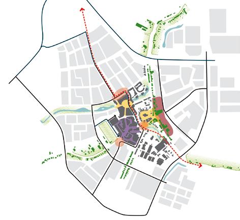 .visie 2020 is een goede tramontsluiting wenselijk, omdat dit het meest bezoekersintensieve deel van het centrum is. De centrumhalte ligt dan ook in de Schoutstraat.