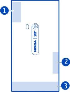 8 Aan de slag Antennelocaties Vermijd contact met de antenne als de antenne in gebruik is.