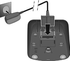 belangrijk: draai de hoekstekker onder de kabelbeveiliging zodat de stekker er niet uit kan vallen. Eerst de netadapter 3 aansluiten. Daarna de telefoonstekker 4 aansluiten.