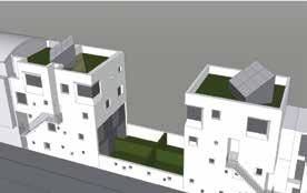 3 Molenblok Pluimstraat nrs. 5 tot 29 Het betreft de heropbouw van een perceel aan de rand van een onafgewerkt en gedestructureerd eilandje. De 8 woningen zijn van het type duplex passiefwoning.