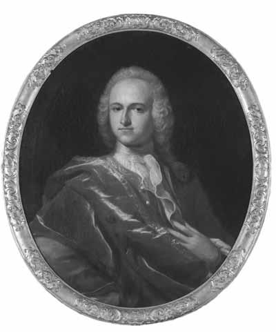 Afb. 29 Mr. Johan Emants (1678-1742), essayeur, scheider en affineur te Den Haag 1704-1707 en essayeur-generaal 1707-1742, door J. Vollevens de Jonge. Collectie Haags Historisch Museum.