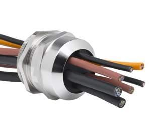 Meervoudige inzetstukken Vaak worden meerdere kabels met dezelfde of verschillende diameters in één behuizing gestoken en dit bij een steeds kleinere ruimte,