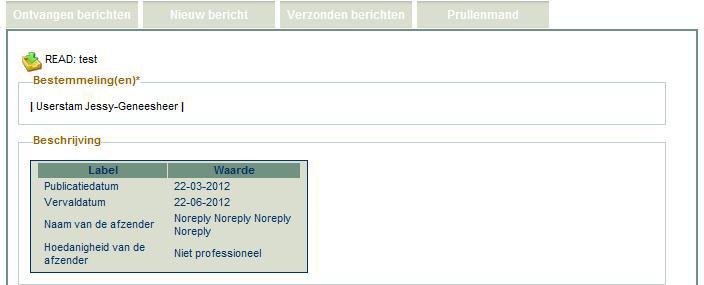 sorteren: Chronologisch sorteren volgens creatiedatum Dit criterium wordt standaard gebruikt voor uw ehealthbox.