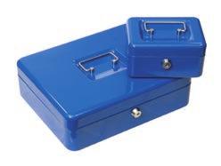 100.0011 CASHBOX 4 Blauw, inclusief inzetbak (8 muntvakken en 4 biljetvakken) 90x300x240 mm 25,41 150.100.0012 CASHBOX 5 Kofferhandgreep, inclusief inzetbak (8 muntvakken en 4 biljetvakken) 102x355x275 mm 55,66 150.