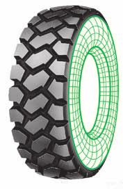 Het profiel van verspringende blokken biedt uitstekende grip, juist onder typische zware off road omstandigheden. touringcar UITVOERING 13R22.5 HIGH PERFORMANCE 22.5 295/60R22.5 STANDAARD 22.