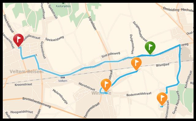 FIETSLUS OPEN TUINEN 4 5 JUNI 2016 Startplaats van tuinencircuit Natuurpunt Velt Route van Winkselsesteenweg 82, 3020 Herent naar Binnenstraat 53, 3020 Herent 10,8 km 1.