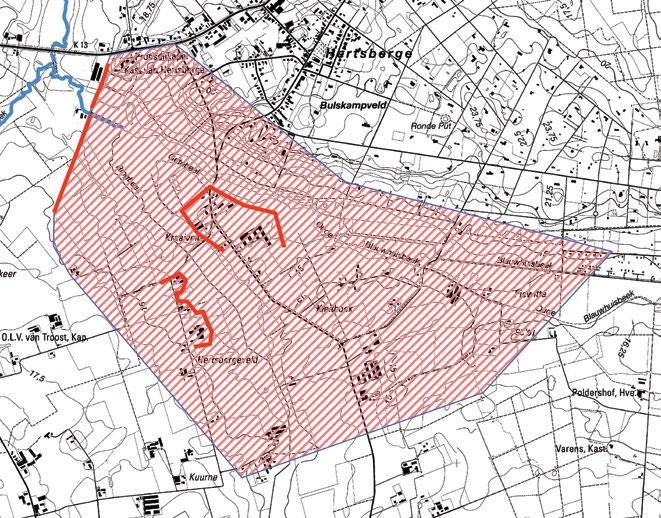 GOG Hertsbergebeek De locatie voor het GOG Hertsbergebeek is gesitueerd op de Hertsbergebeek stroomopwaarts de Proostdijstraat te Hertsberge en eveneens gelegen nabij de opwaartse rand van het model.