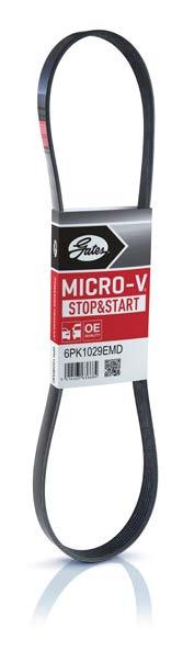 MICRO-V STOP&START DE STOP/START-RIEM Ontwikkeld voor auto s met riemaangedreven stop/start-systeem Stop/start-systemen besparen brandstof, verlagen de CO 2 -uitstoot en zijn inmiddels de norm in