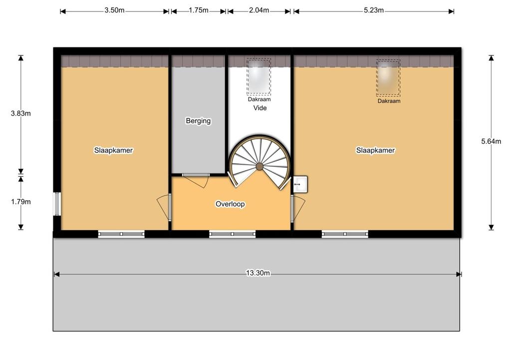 Plattegrond 2 e verdieping