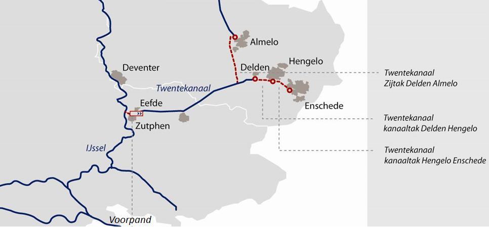 1 INLEIDING 1.1 Inleiding De Twentekanalen vormen de vaarverbinding tussen de IJssel in Gelderland en de regio Twente in provincie Overijssel.