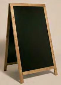 Stoepborden Stevige houten stoepborden voorzien van eenvoudig te reinigen melamine schrijfborden.