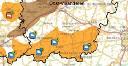 Zeer algemeen gesteld zal de provincie Oost- Vlaanderen in het noorden vooral te kampen krijgen met droogte en in het zuiden met erosie.