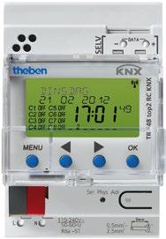 Woning- en gebouwautomatisering KNX, Digitale schakelklokken TR 648 top2 RC KNX TR 648 top2 RC-DCF KNX Beschrijving Algemene functies --Digitale schakelklok met jaar- en astroprogramma --8 kanalen