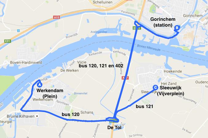 4.3 OV-data (Gemeente) 4.3.1 Bussen tussen gemeente Gorinchem en gemeente Werkendam De verkeerskundige relatie tussen Werkendam en Gorinchem komt ook tot uiting door de bestaande openbaar vervoer