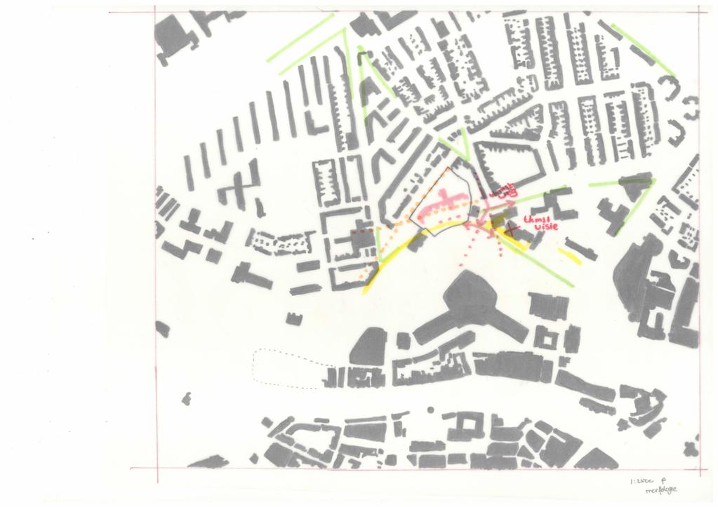 Tekening stadsdelen Buurten Aansluitingen Uitgezonderd het Noordereiland zijn