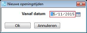 Dit is zeker van belang indien uw klanten online afspraken maken. Vanaf deze update is het mogelijkheid om de openingstijden te wijzigen vanaf een bepaalde datum. A. Toevoegen nieuwe openingstijden.